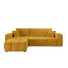 ECKSOFA Dagny Mit Schlaffunktion - Gelb, Holzwerkstoff/Textil (248/146cm) - Fun Möbel