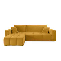 ECKSOFA Dagny Mit Schlaffunktion - Gelb, Holzwerkstoff/Textil (248/146cm) - Fun Möbel