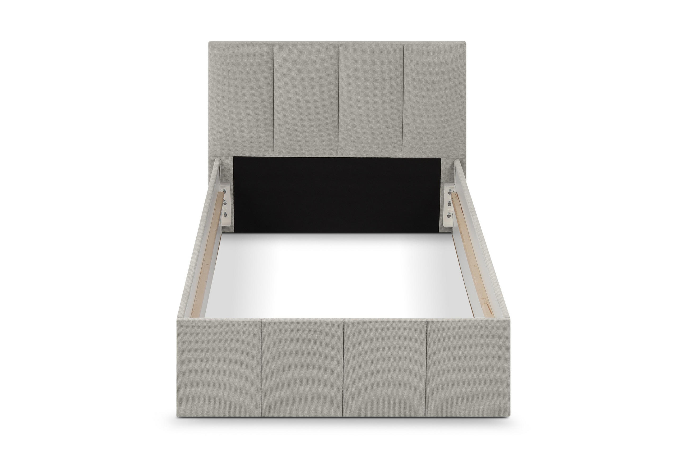 POLSTERBETT Dalas Grau 100 x 200 x 40 cm Stauraum Ohne Matratze und Lattenrost - Grau, Holz (100/200cm) - Halmon Schlafkomfort Betten 