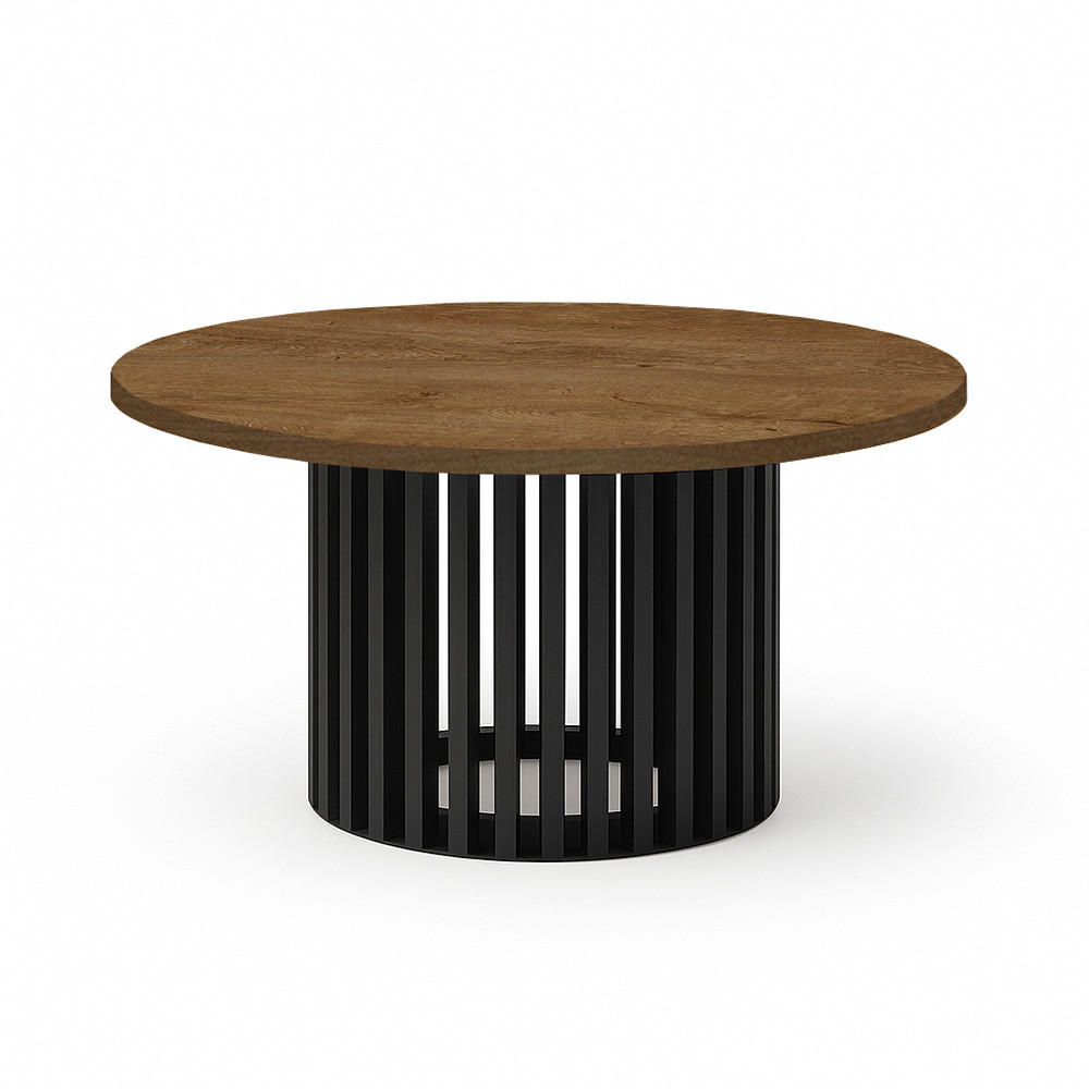 COUCHTISCH DOVER, 75 cm, minimalistisch und zeitlos, Eiche Lefkas/Schwarz - Dunkelbraun/Schwarz, Holz (40/75/40cm) - Dekori_Interiors