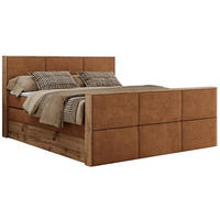BOXSPRINGBETT ALBERO 2 KING DUO 120/200 Orange Strukture - H3 - Orange, Holz/Textil (120/200cm) - MKS