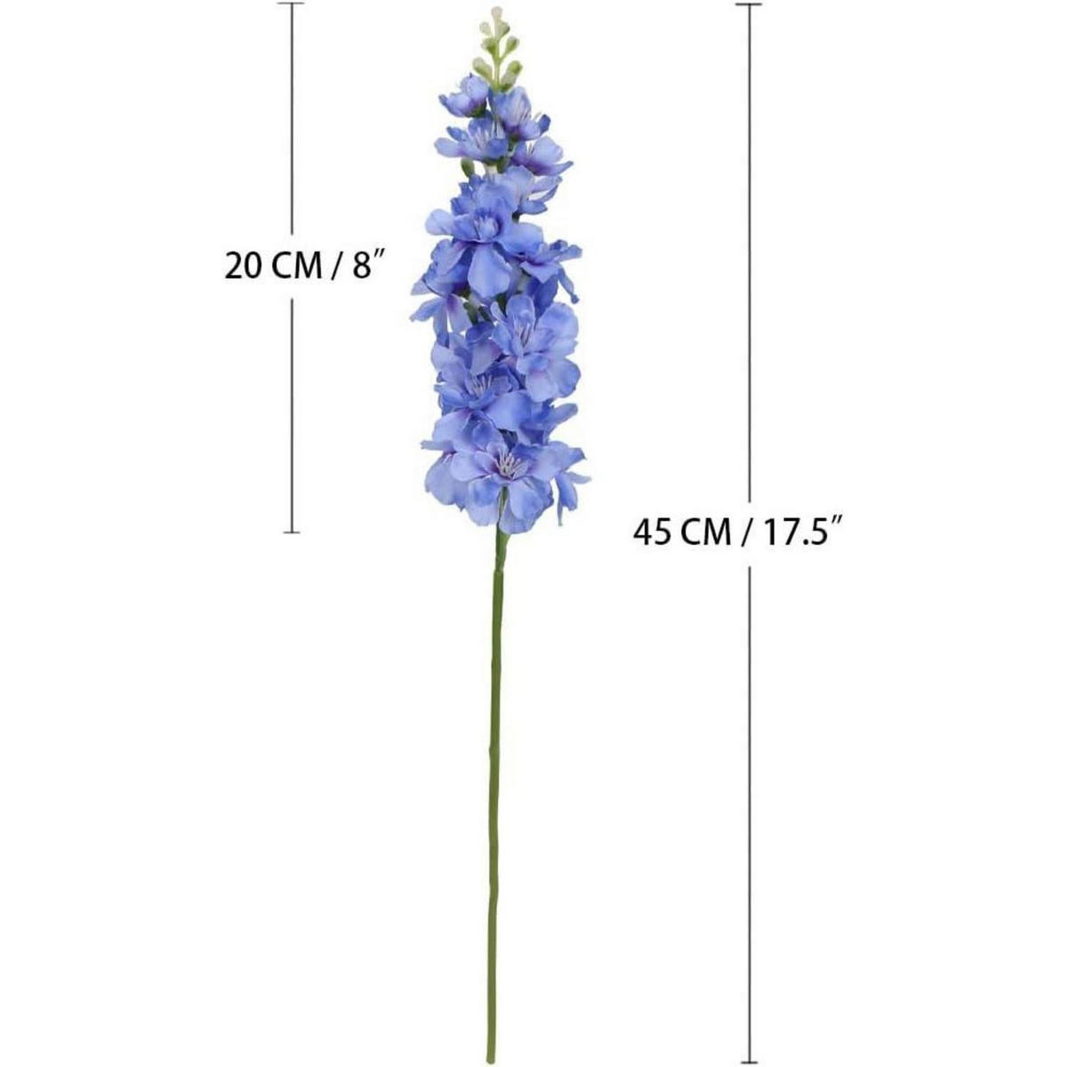 KUNSTBLUMEN Rittersporn 6er-Set 45 cm - Blau, Textil (30cm)