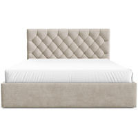 POLSTERBETT Aurevia Hellbeige Samtbezug 160x200 cm - Ecru, Textil (160/200cm) - Selsey