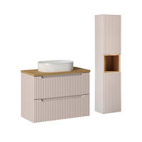 KOPALNIŠKO POHIŠTVO 80.4cm Riva 2-delni komplet Kašmir - bež, leseni material (80.4/59/40cm) - Petits-meubles