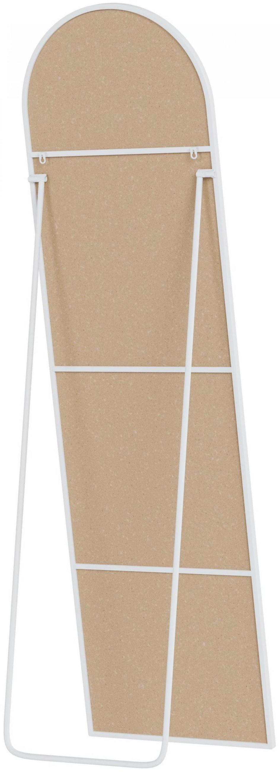STANDSPIEGEL oval 40/3/140 cm Glas Weiß Matt - Weiß, Glas (40/140/3cm) - CLP