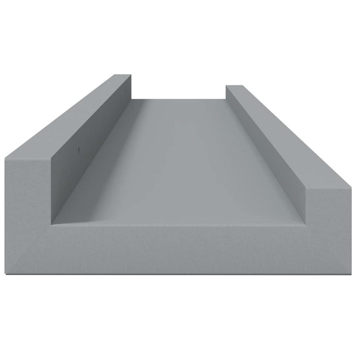BILDERLEISTEN 2Er Set Grau 60/9/3 Cm Mdf - Grau, Holzwerkstoff (9/3/60cm) - vidaXL