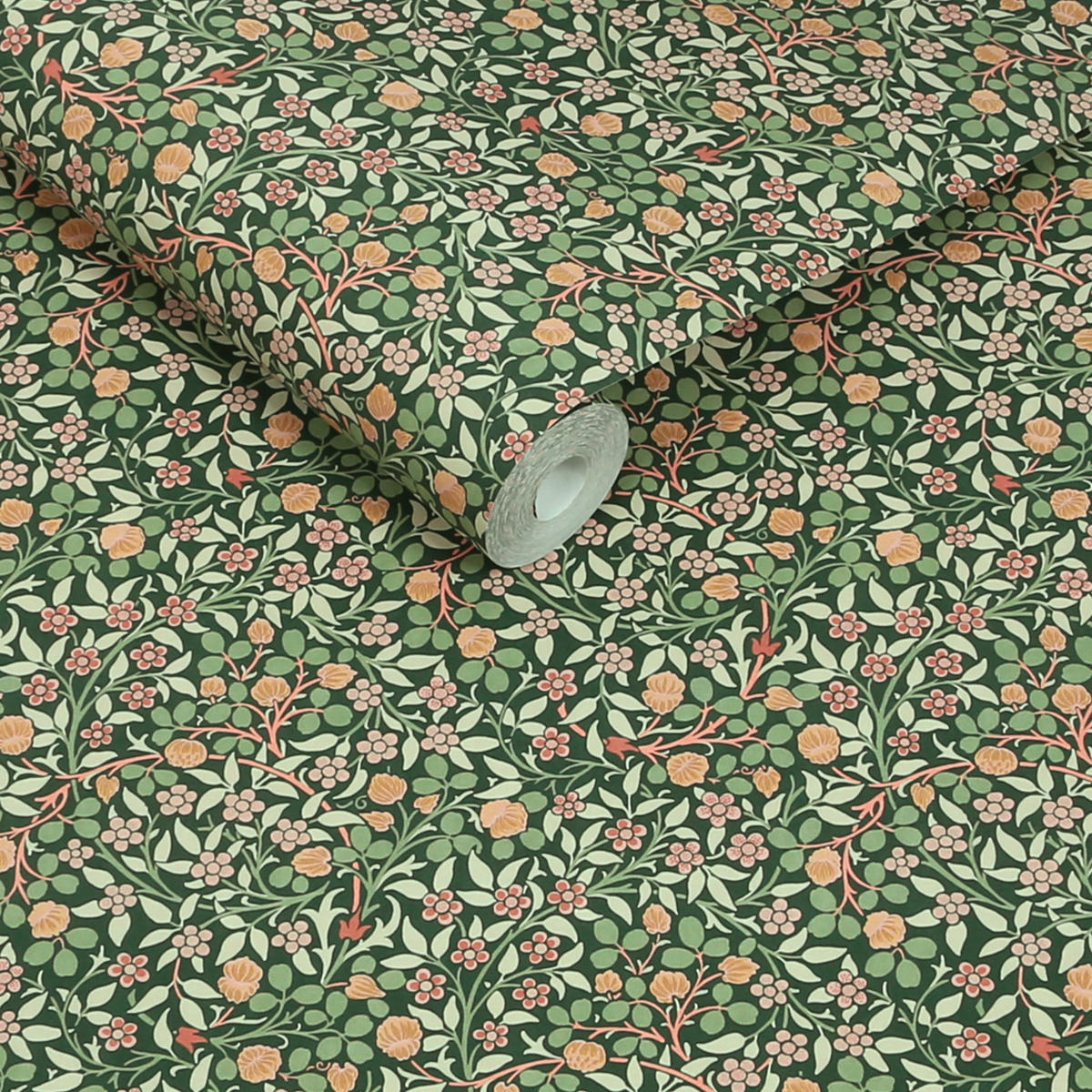 VLIESTAPETE Kleeblätter 1000x52cm - Grün, Papier/Kunststoff (52/1000cm) - William Morris at Home