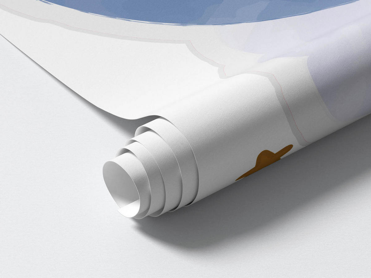 WANDAUFKLEBER 60x57cm - Teddybär auf dem Mond - Multicolor, Kunststoff (60/57/0.1cm) - Wallfluent