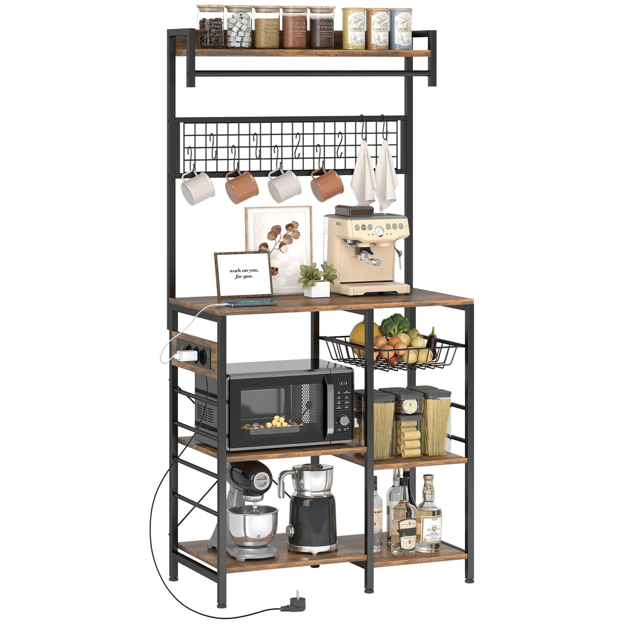 KÜCHENREGAL Multicolor 1 Stück - Multicolor, Holzwerkstoff (42/162/80cm) - GiPP