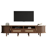 LOWBOARD 170/40/40 cm Dunkle Eiche aus MDF, Metall und Holz mit 2 Schubladen und 2 Schiebetüren - Braun, Holzwerkstoff (40/40/170cm) - OKMYHOME