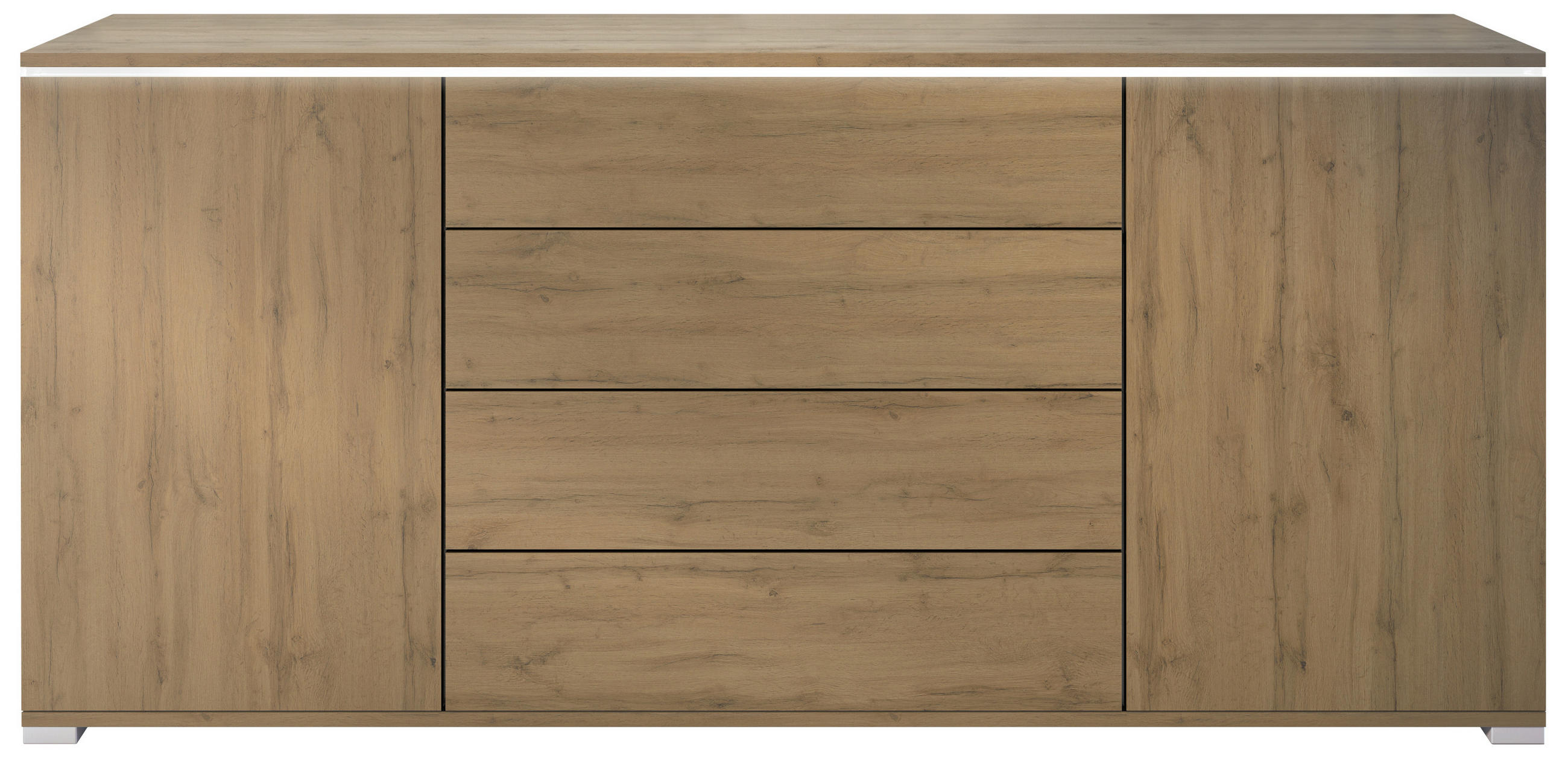 SIDEBOARD Faro Eiche Evoke - Eiche San Remo, Holzwerkstoff (166.5/75.5/35cm) - Vladon