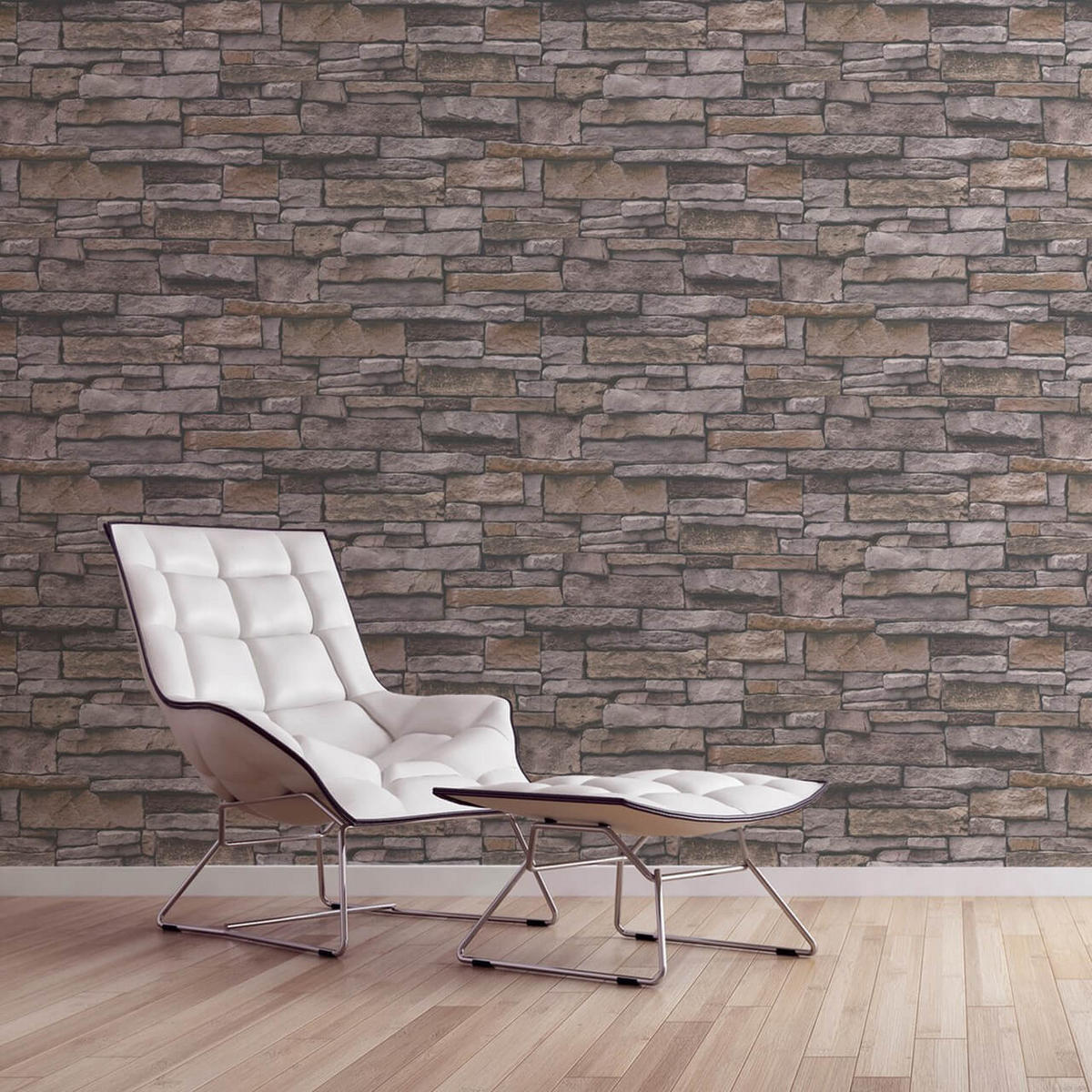 VLIESTAPETE Grau 53/1005 cm - Braun, Textil (53/1cm) - KUNSTLOFT