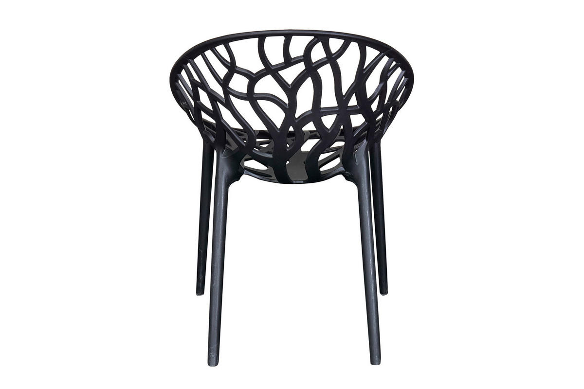 STAPELSTUHL Bilby 62x58x80 cm, Kunststoff, Schwarz - Schwarz, Kunststoff (58/80/62cm) - dasmöbelwerk