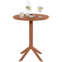 GARTENTISCH rund Ø60 cm Kunststoff Terracotta - Terracotta, Kunststoff (60/60/76cm) - CLP