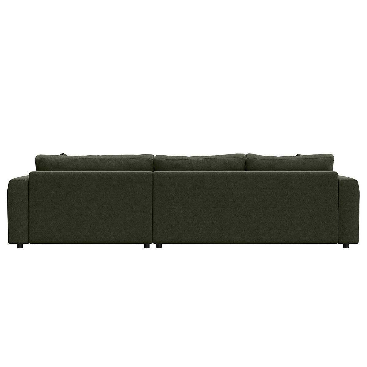 ECKSOFA mit Longchair - Schwarz/Grau, Kunststoff/Textil (286/183cm) - home24