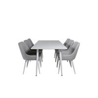 TISCHGRUPPE Grau - Grau, Holzwerkstoff (90/75/180cm) - ebuy24