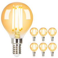 LED žárovky E14 4W (sada 6 ks) - průhledná, sklo (4.5/7.7cm) - Nettlife