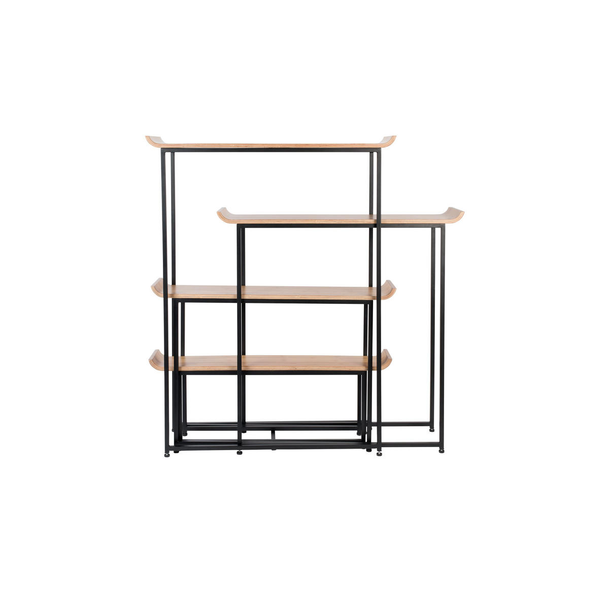 STANDREGAL Flodka Metall/ Holz - Schwarz, Holz (200/147.5/375cm) - Zuiver