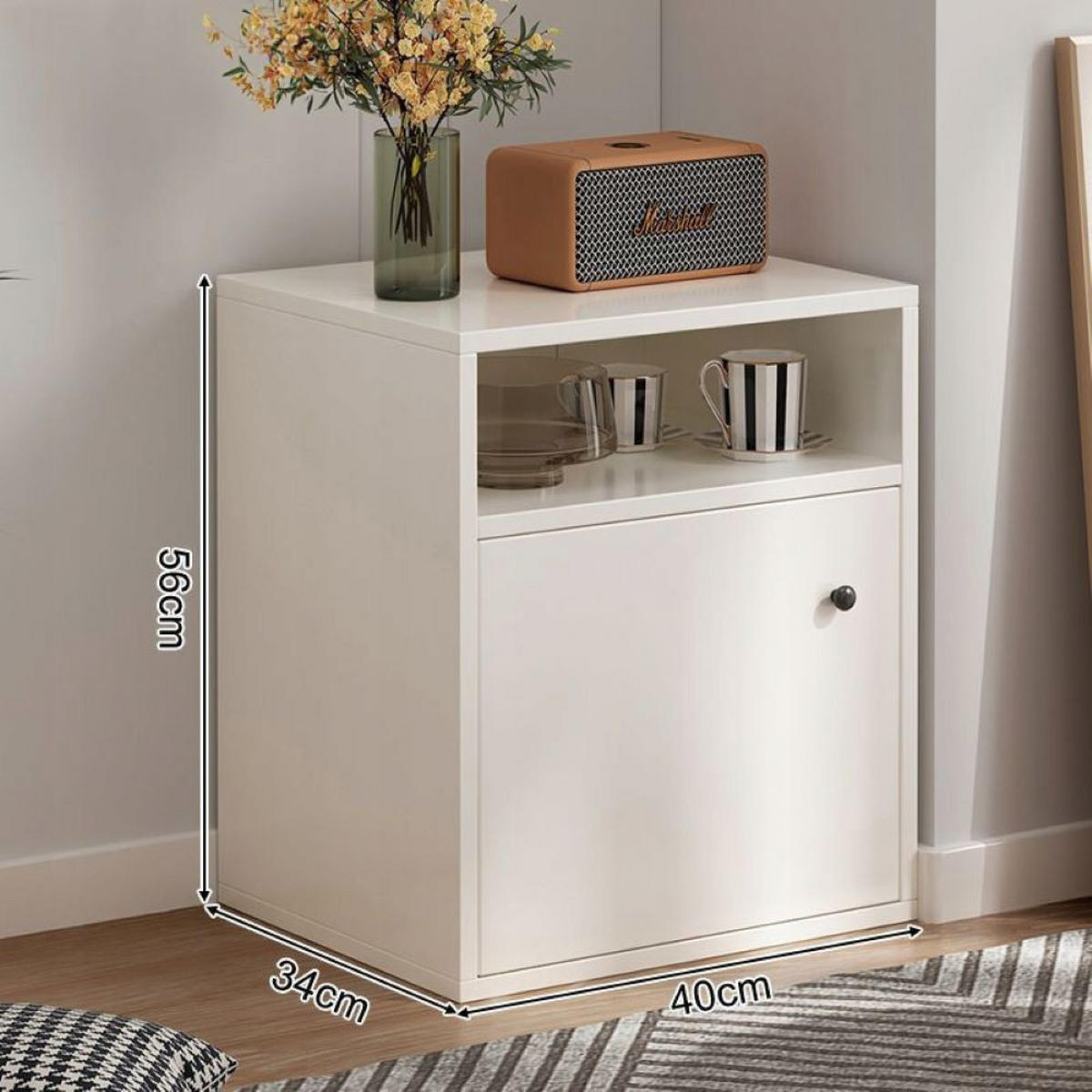 BÜCHERREGAL, weiß 40/34/56 cm - Weiß, Holzwerkstoff (40/56/34cm) - Rebiko