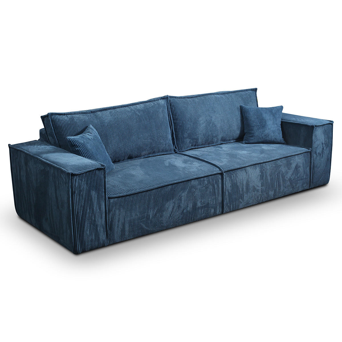 SOFA Isaac 4 Sitzplätze Blau - Blau, Holzwerkstoff (255/85/105cm) - Petits-meubles