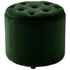 SITZWÜRFEL Samt Grün - Schwarz/Grün, Kunststoff/Textil (44/42/44cm) - CLP