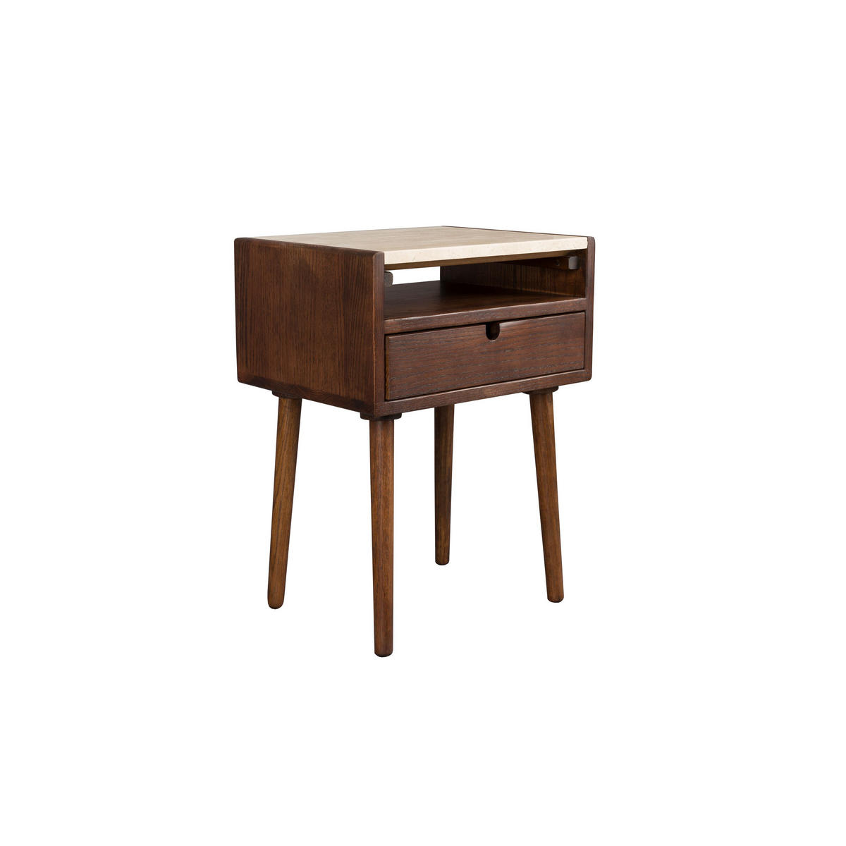 BEISTELLTISCH Arda Nachttisch - Beige, Holz (45/35/60cm) - Dutchbone
