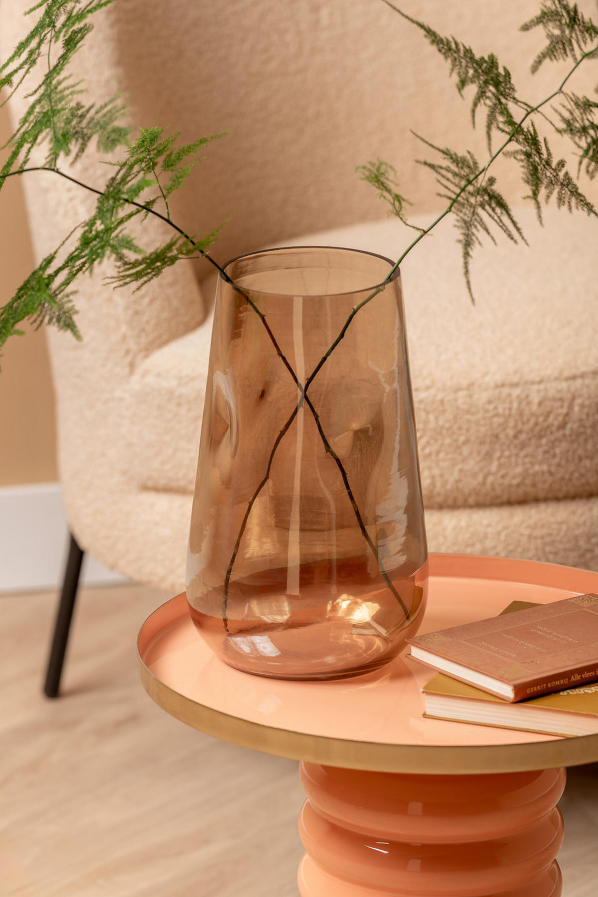 BEISTELLTISCH Ruby 41/41/41 cm - Orange, Metall (41/41/41cm) - Leitmotiv