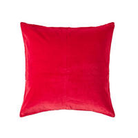 KISSENHÜLLE Baumwollsamt rot 40/40 cm - Rot, Textil (40/40cm) - Homescapes
