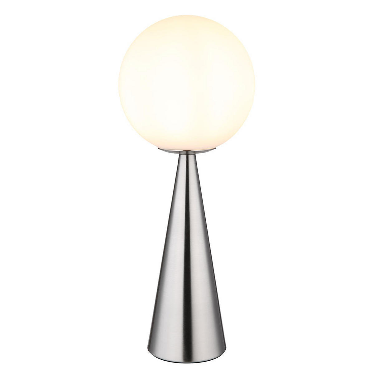 LED TISCHLEUCHTE Metall Silber - Silberfarben, Glas (20/20/49.5cm) - Globo Lighting