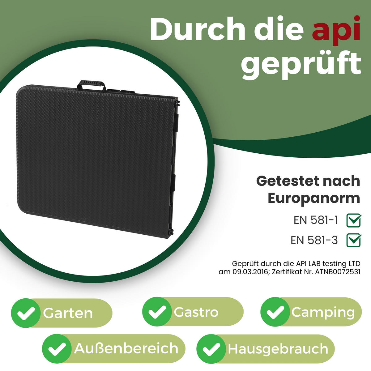 BIERZELTGARNITUR Rattan 2 Bänke, 1 Tisch - Schwarz, Metall (182/182/75cm) - Albatros