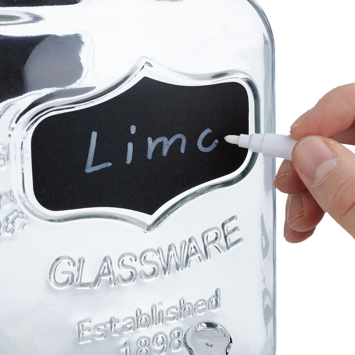 GETRÄNKESPENDER - Transparent, Glas/Kunststoff (4L) - Relaxdays