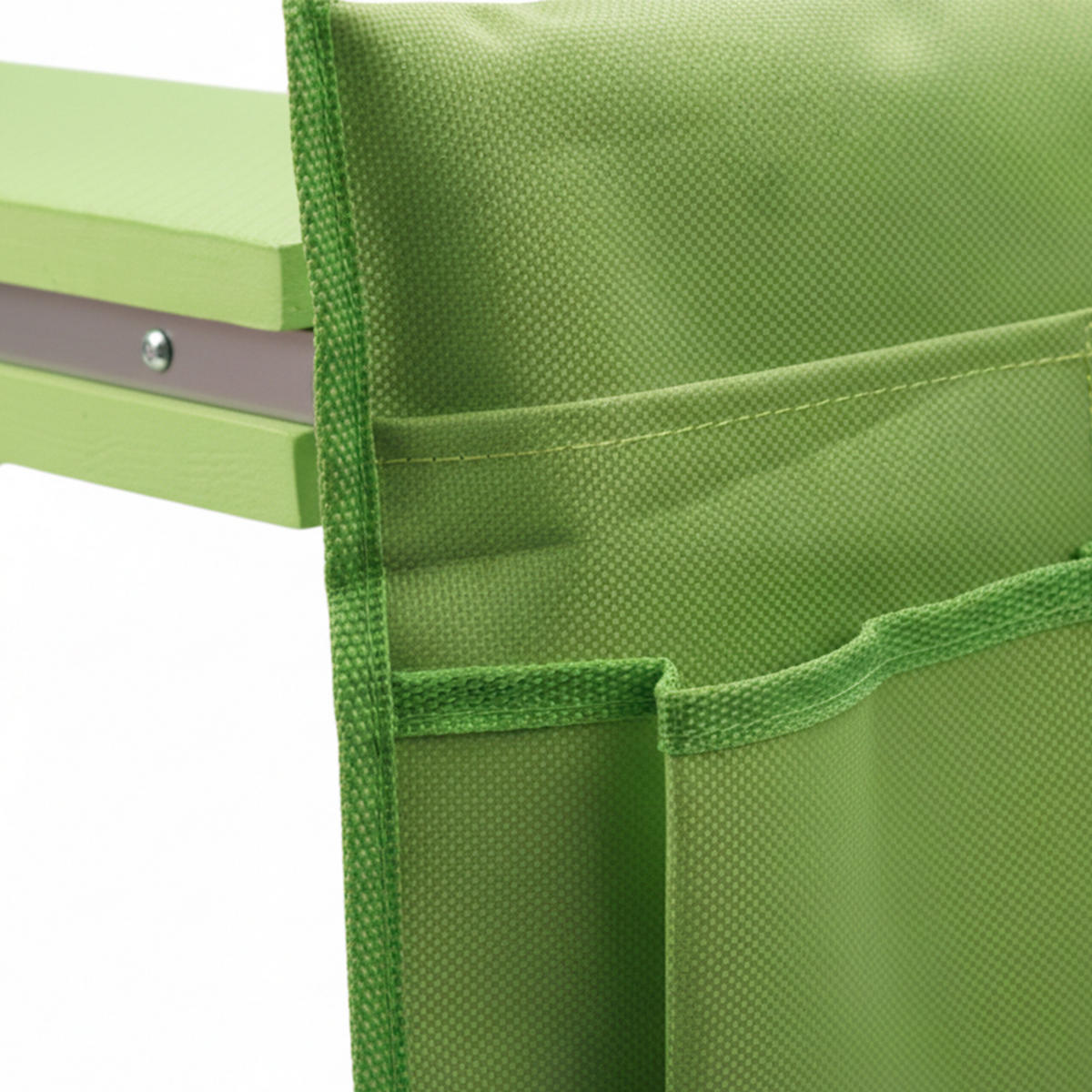 KNIEBANK - Grün, Textil/Metall (60/50/27.5cm) - Relaxdays