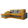 ECKSOFA Kris Lux - Gelb/Schwarz, Holz/Kunststoff (238/147cm) - MIRJAN24
