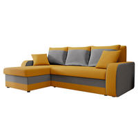 ECKSOFA Kris Lux - Gelb/Schwarz, Holz/Kunststoff (238/147cm) - MIRJAN24