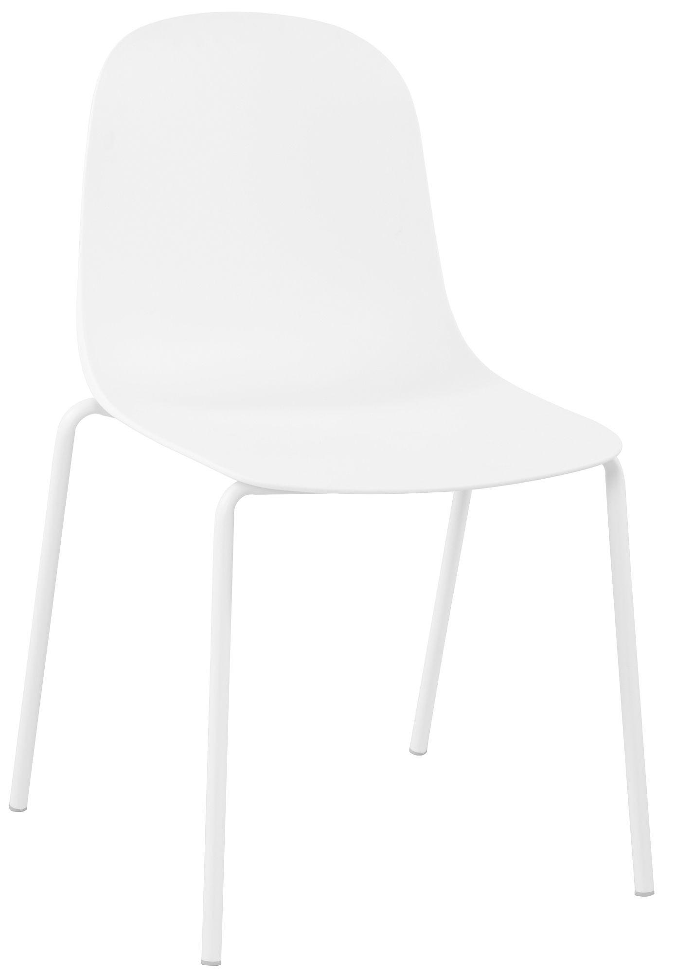 STAPELSTUHL Kunststoff Weiß - Weiß, Kunststoff/Metall (51/85/55cm) - CLP