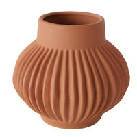 KERAMIKVASE Dekor Altena - Braun, Keramik (16cm) - Boltze Home
