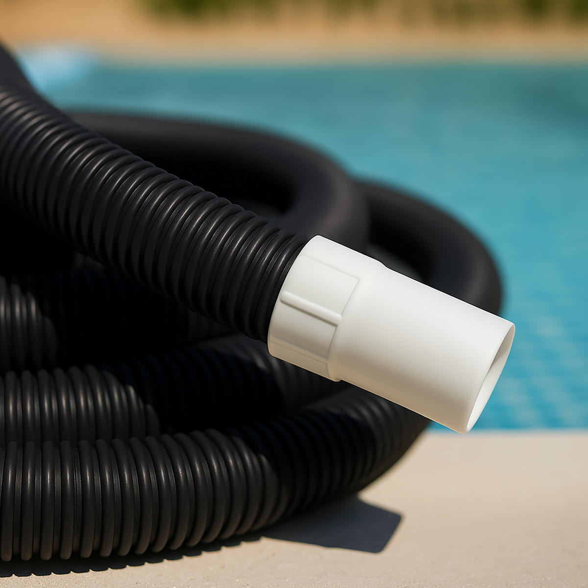 POOLSCHLAUCH - Schwarz, Kunststoff (3.2cm) - Relaxdays