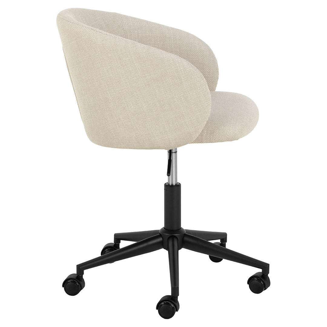 BÜROSTUHL, Eleanor, Beige, Stoff, 56 x 57 x 83 cm - Beige, Textil/Metall (56/83/57cm) - ebuy24