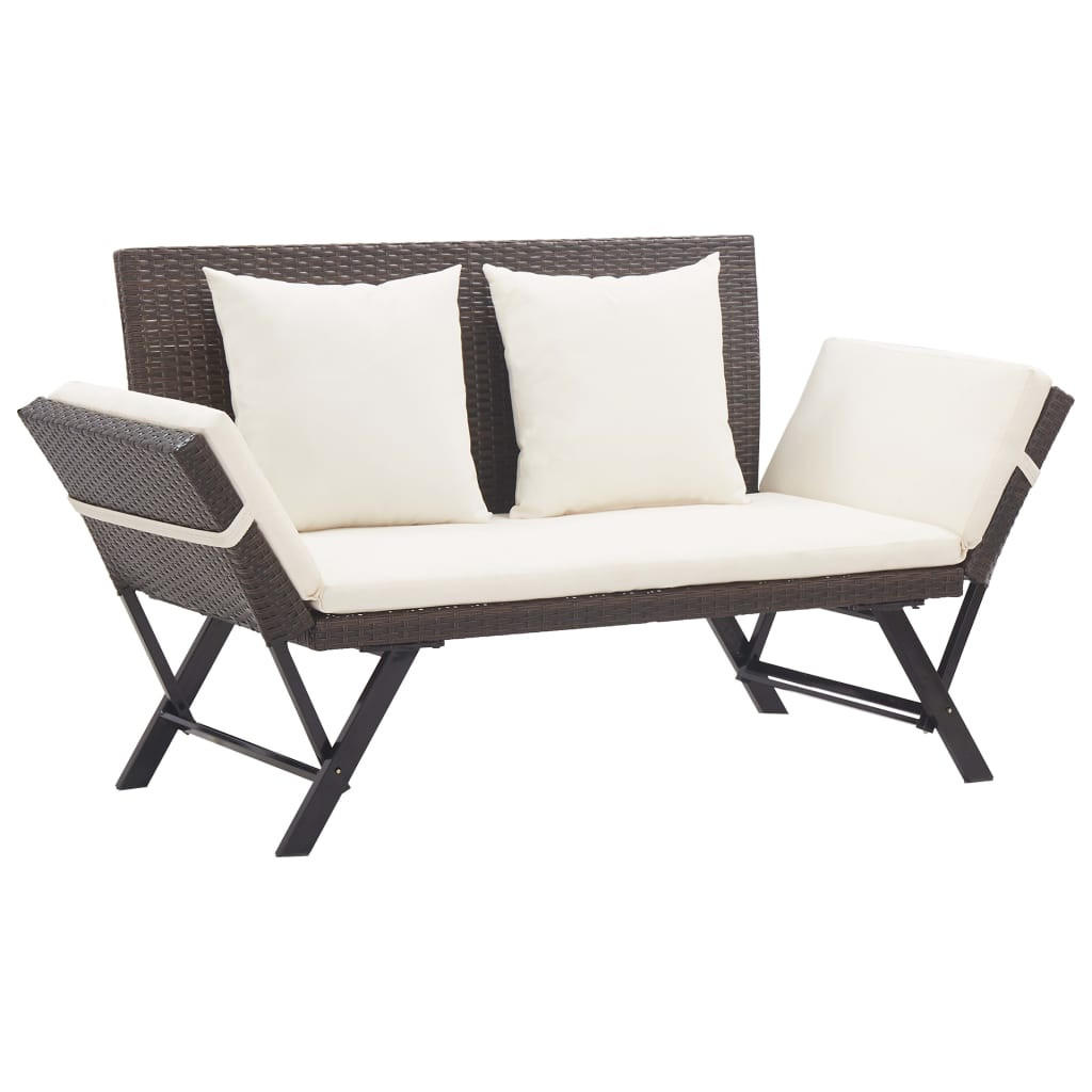vidaXL Gartenbank Braun 70x80x176 cm