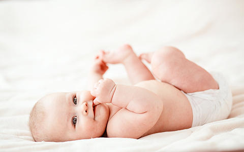Baby in Windel