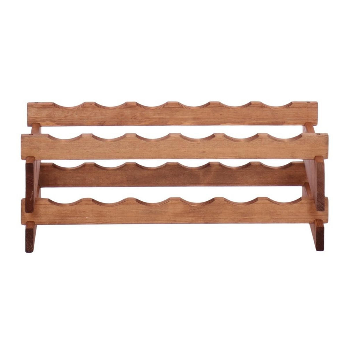 WEINREGAL VINOTECA FLEX PRO HxBxT 23x65x28cm 12 Flaschen auf 2 Ebenen Braun geölt - Braun, Holz (65/23/28cm) - PROREGAL