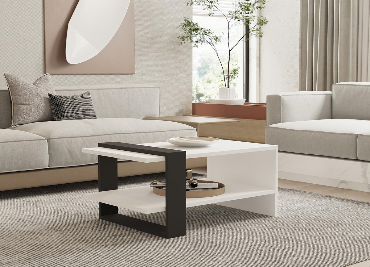 COUCHTISCH funda weiss - Weiß, Holz (80/55/35cm) - Habitat Garten
