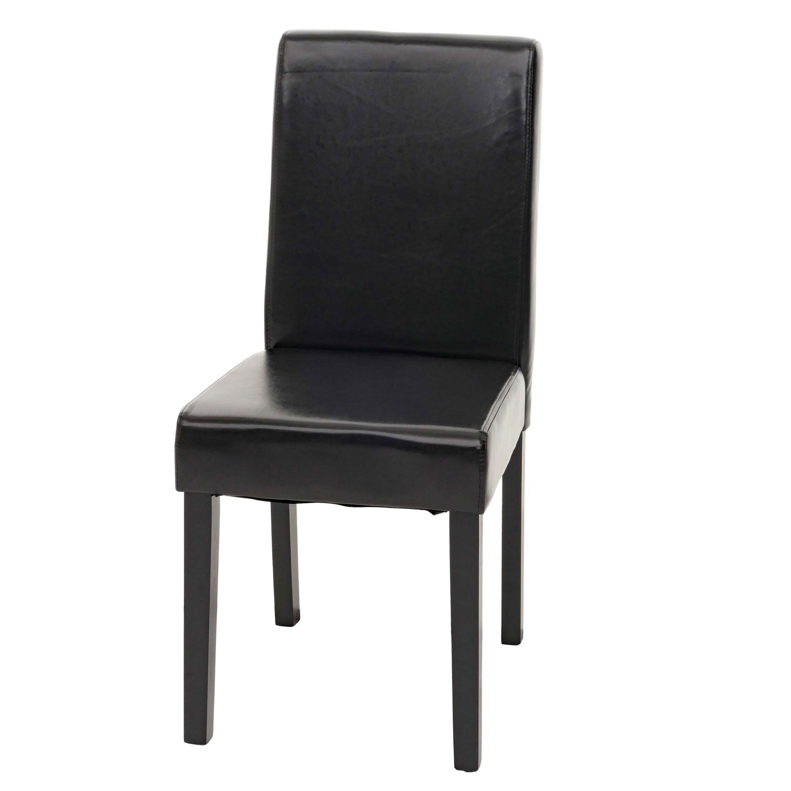 ESSZIMMERSTUHL Schwarz, Schwarz - Schwarz, Leder (43/90/56cm) - MCW