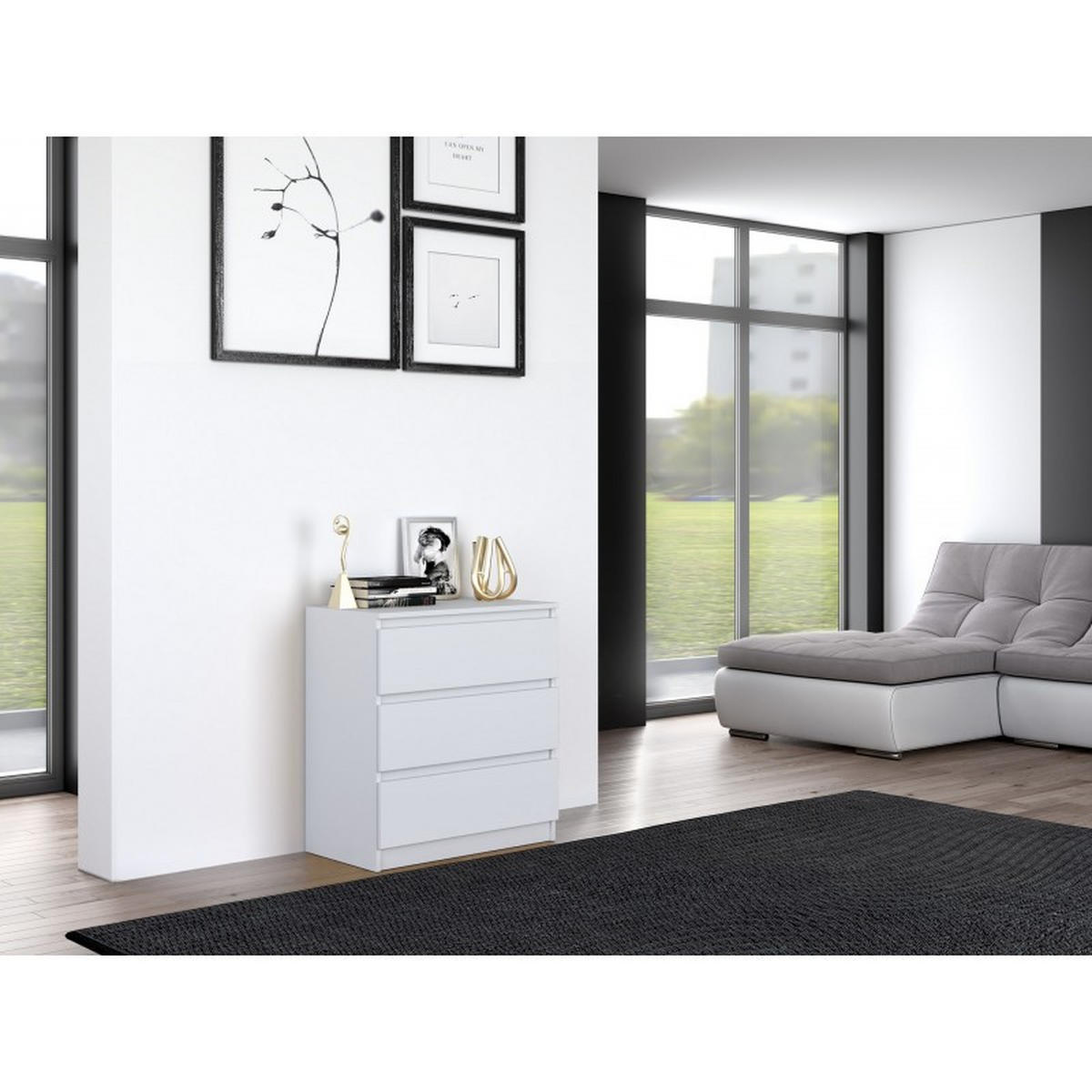 KOMMODE Weiß 70/75/40 - Weiß, Holzwerkstoff (70/75/40cm) - RAUMHIRSCH FURNITURE