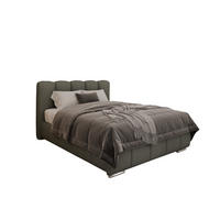 POLSTERBETT Zaira 140x200cm – Elegantes Polsterbett für modernen Wohnstil , ohne matratze, grau - Grau, Holz (120/200cm) - Homesy