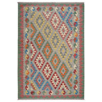 HANDWEBTEPPICH Kelim Gashgai Grau 186/128 cm Schurwolle - Grau, Textil (128/186cm) - Looma
