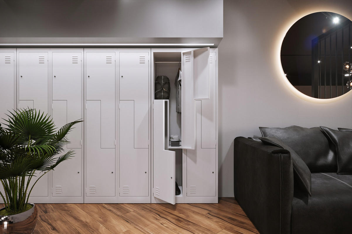 SCHLIESSFACHSCHRANK JULIA - Grau, Metall (80/185/45cm) - Jan Nowak