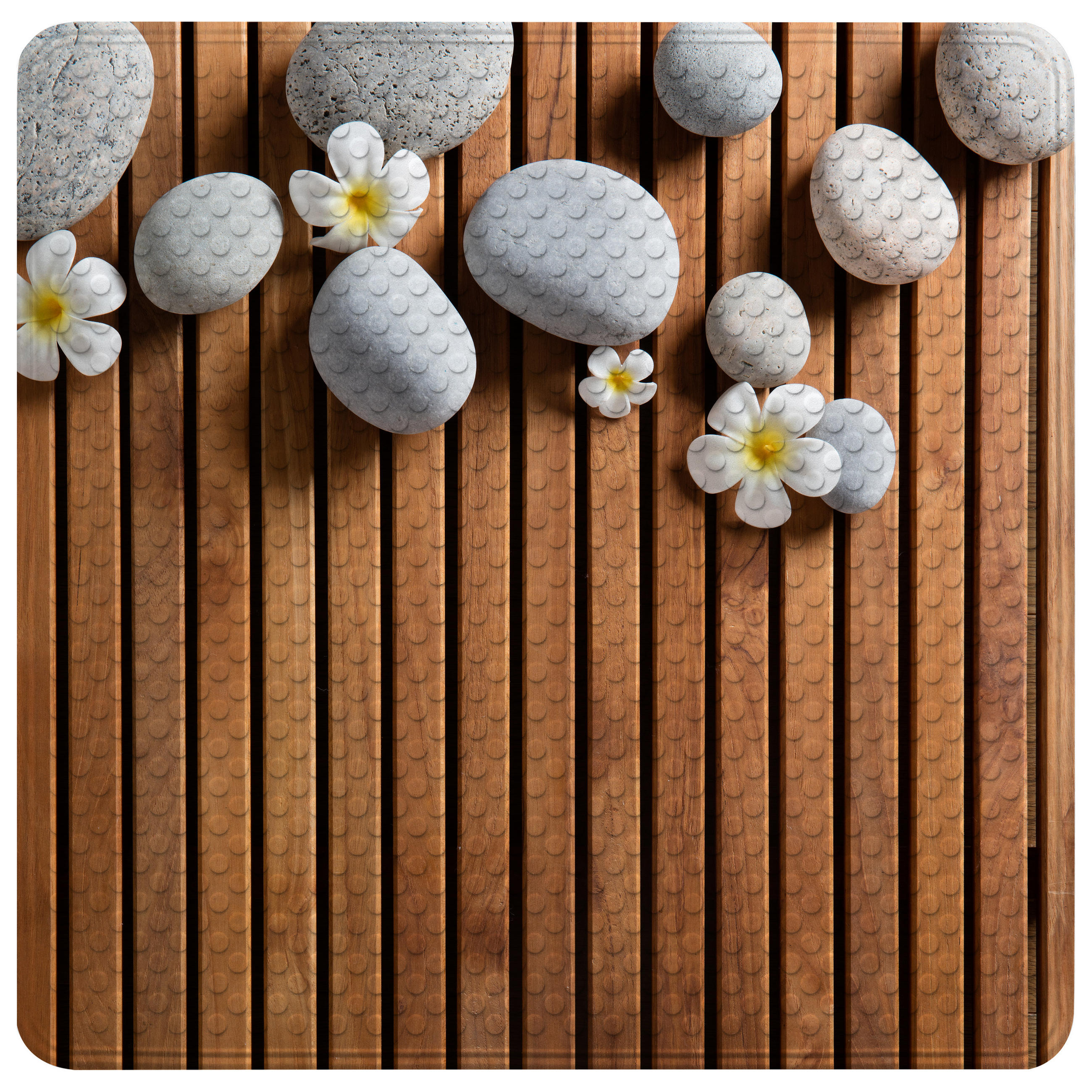 BADEMATTE Zentara - Braun, Kunststoff (53/53cm) - Sanilo