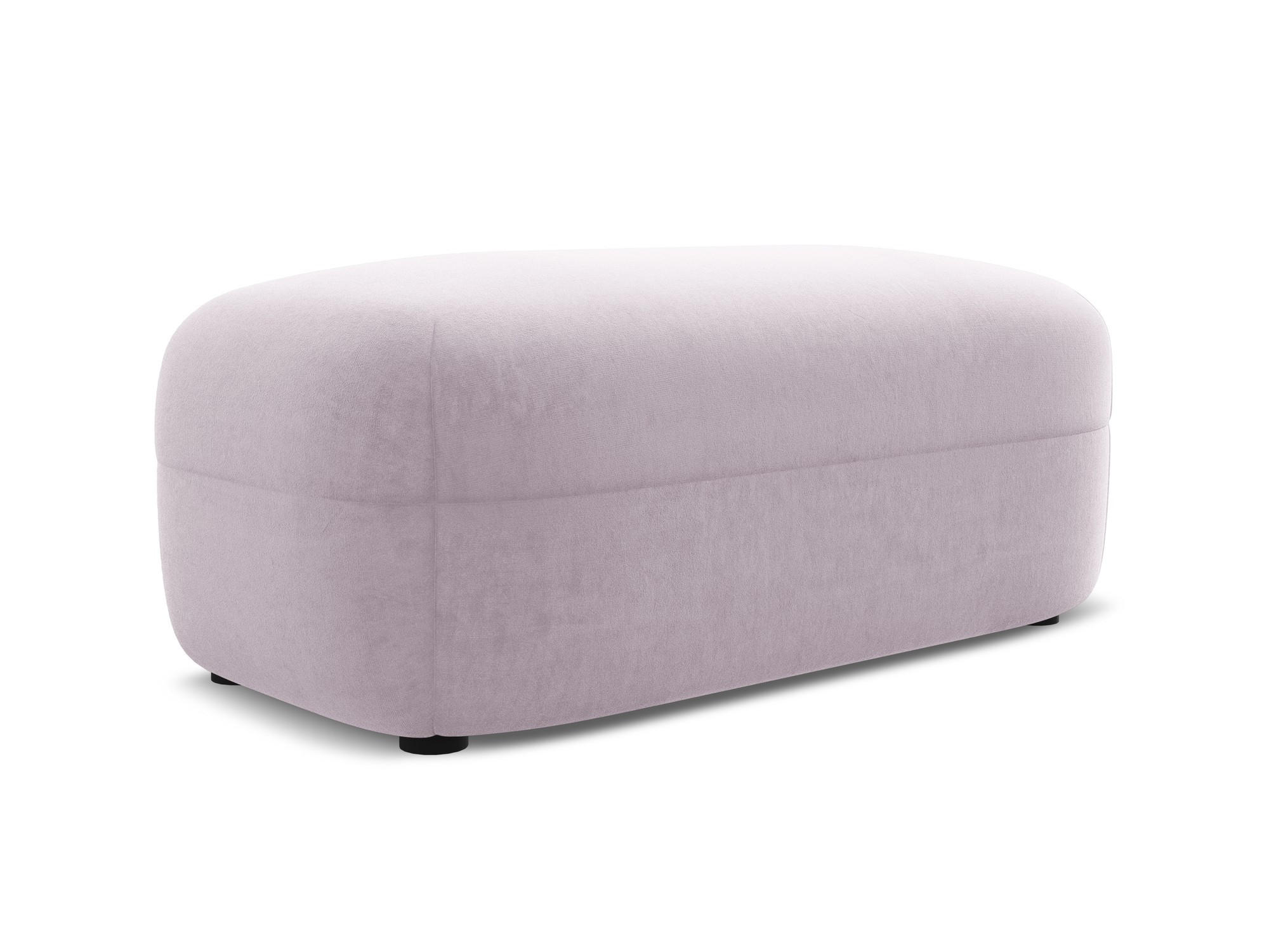 POUF Samt Stoff Violett - Lila/Flieder, Kunststoff/Textil (92/40/48cm) - Makamii