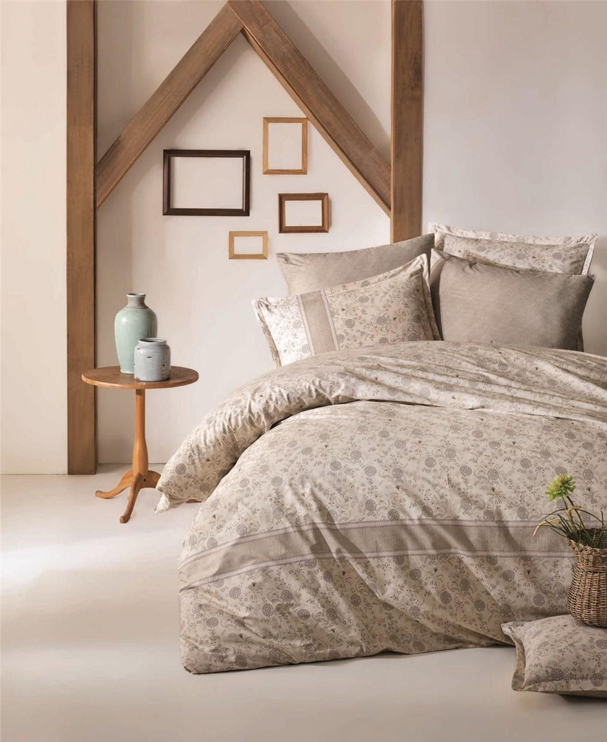 BETTWÄSCHE 6-teilig 135/200 cm DEFNE - Hellbraun, Textil (135/200cm) - ROLFNERS